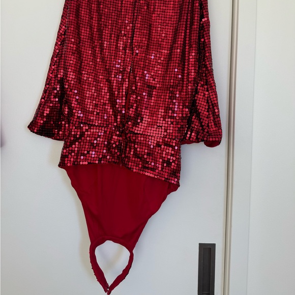 Fashion Nova Red Sequin Gown - Picture 4 of 6